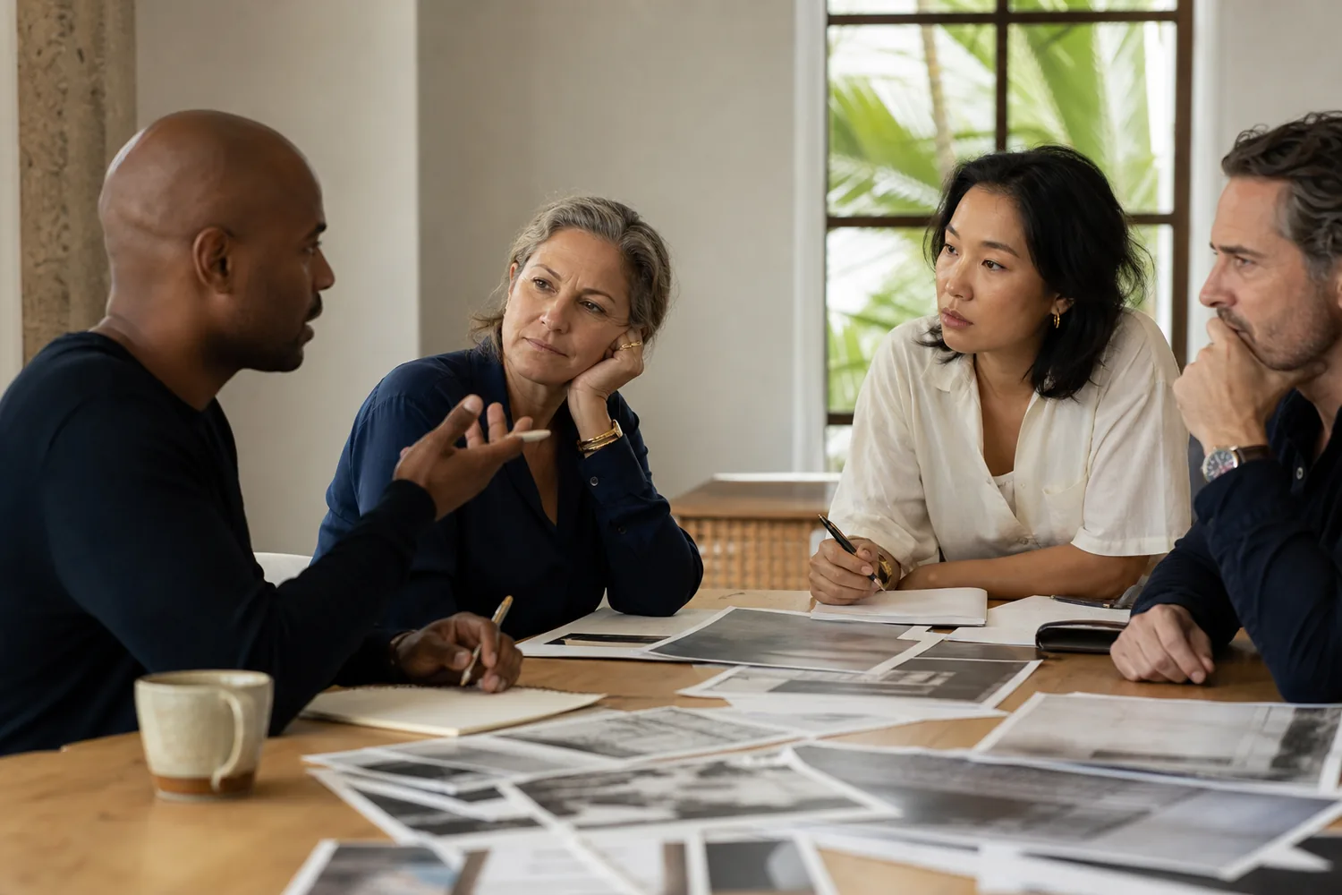 Professionals gathered in a focused working session.